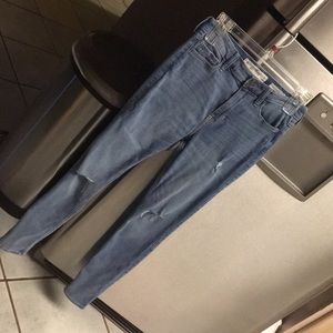 Hollister light wash, super skinny, high rise jean